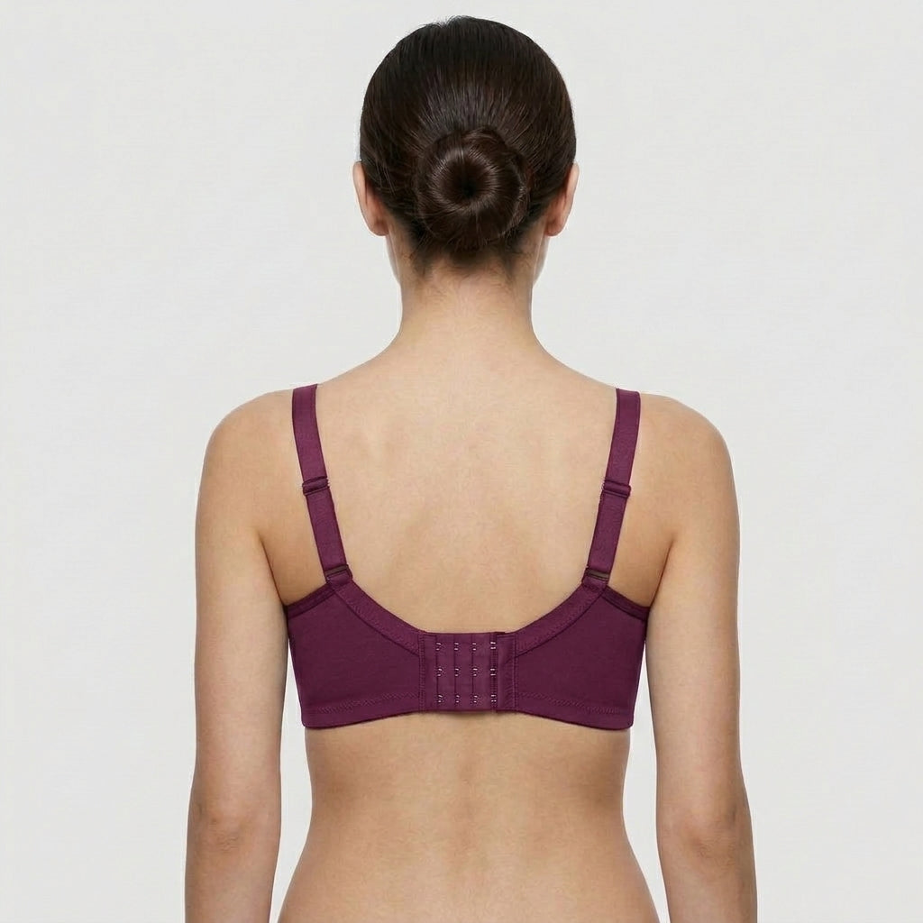 Wired Padded T-Shirt Bra - Maroon