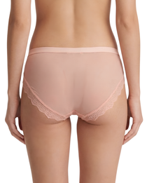 Blush Pink Bow Strappy Mesh Panty