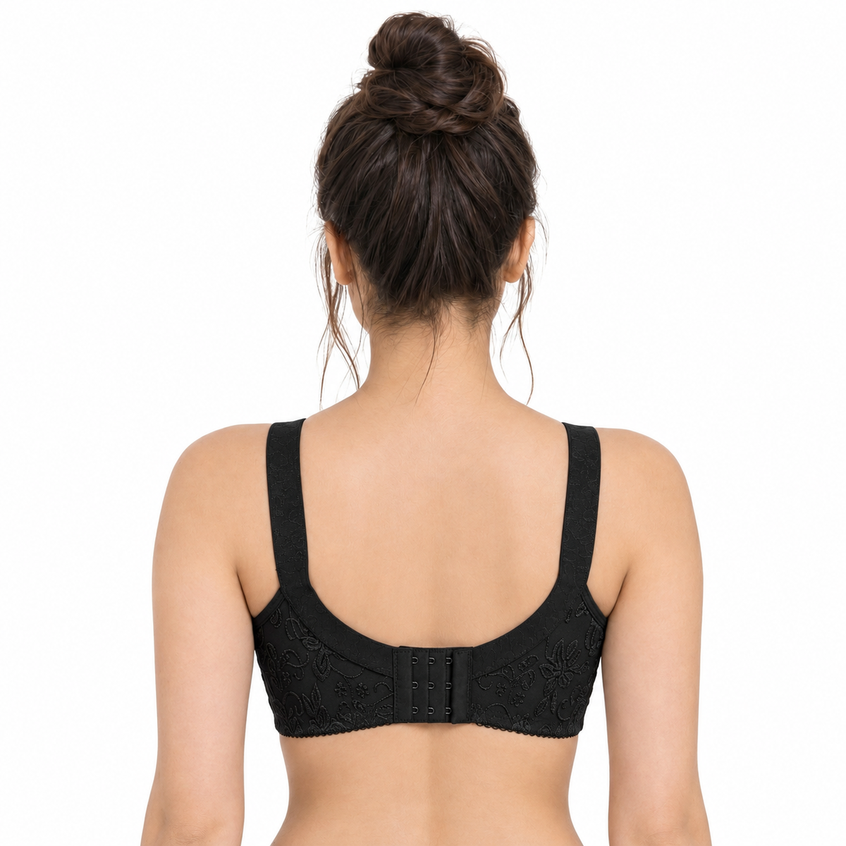 V-Neck Non-Padded Bra - Black