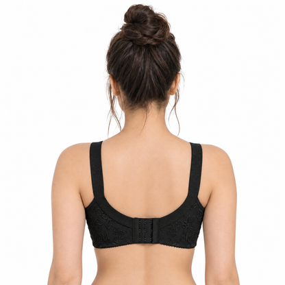 V-Neck Non-Padded Bra - Black