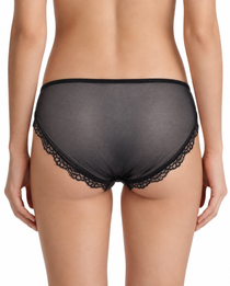 Black Bow Strappy Mesh Panty
