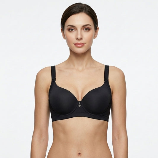 Wired Padded T-Shirt Bra - Black