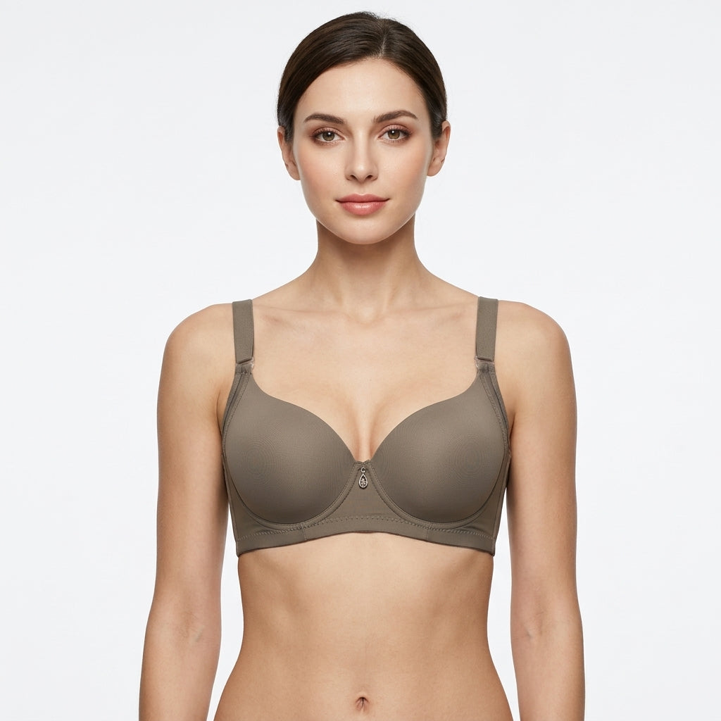 Wired Padded T-Shirt Bra - Charcoal grey