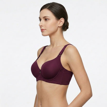 Wired Padded T-Shirt Bra - Maroon
