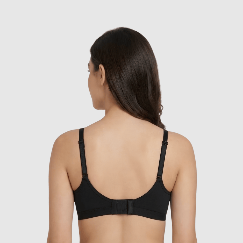 Women’s Everyday Soft Padded Wireless Bra – Black
