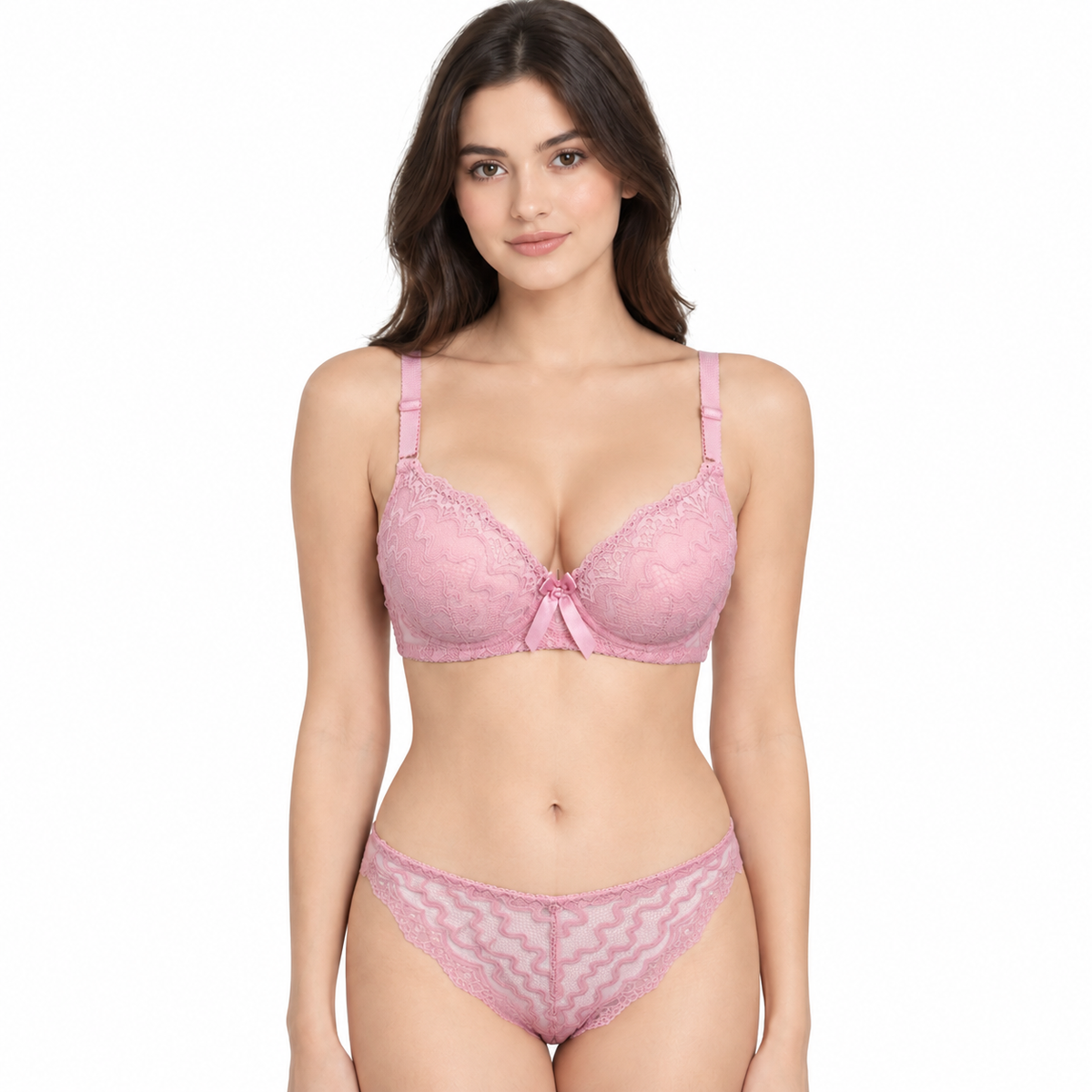 Cotton Candy Lace Padded Wired Bra & Panty Set