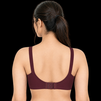 Mulbery Browm Cotton Jersey Full Coverage Bra
