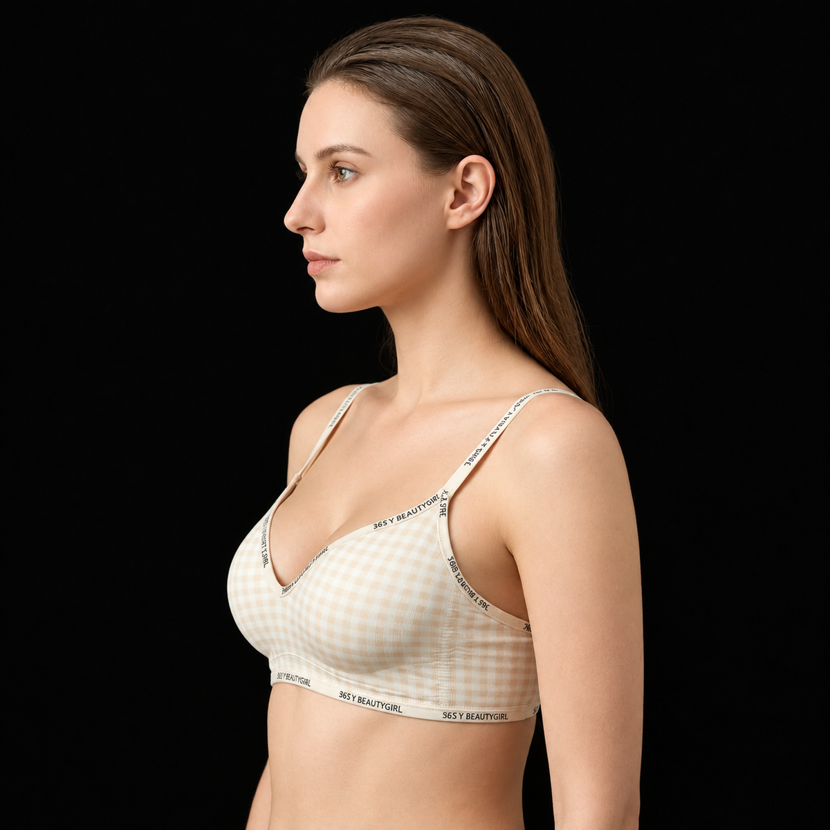 Skin Dot Plain Padded Bra