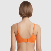 Orange Padded Mesh Bra